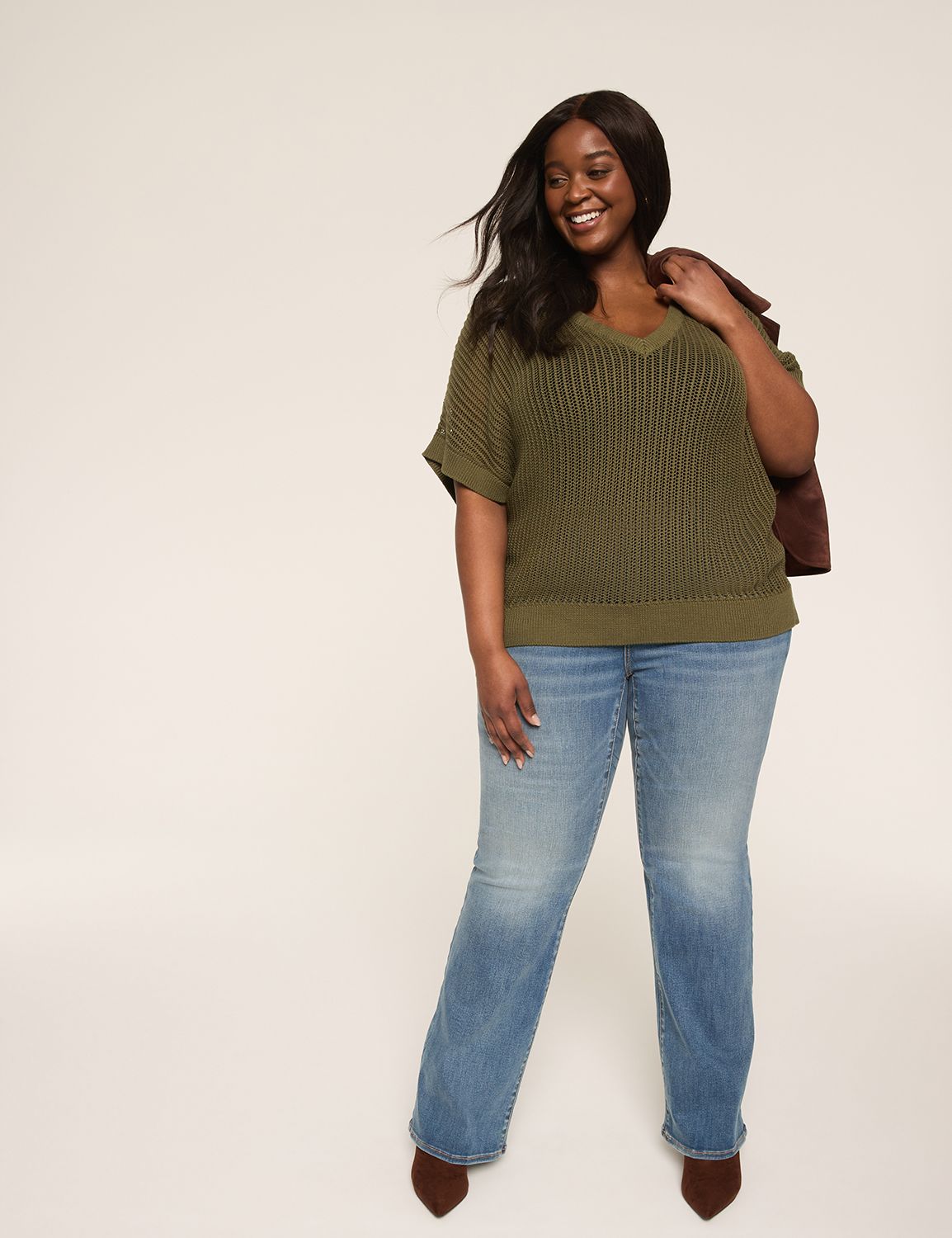 Repeat Relaxed Short-Sleeve Sweater