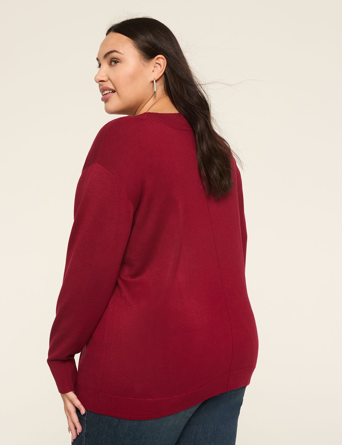 Classic Long Sleeve V-neck Pullover Product Image 2