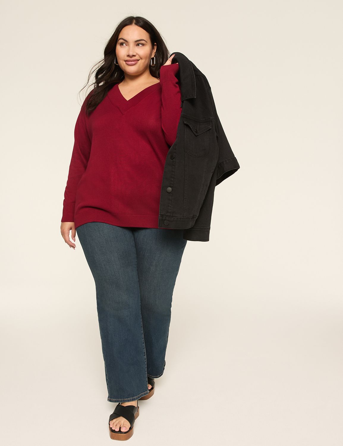 Classic Long Sleeve V-neck Pullover Product Image 3