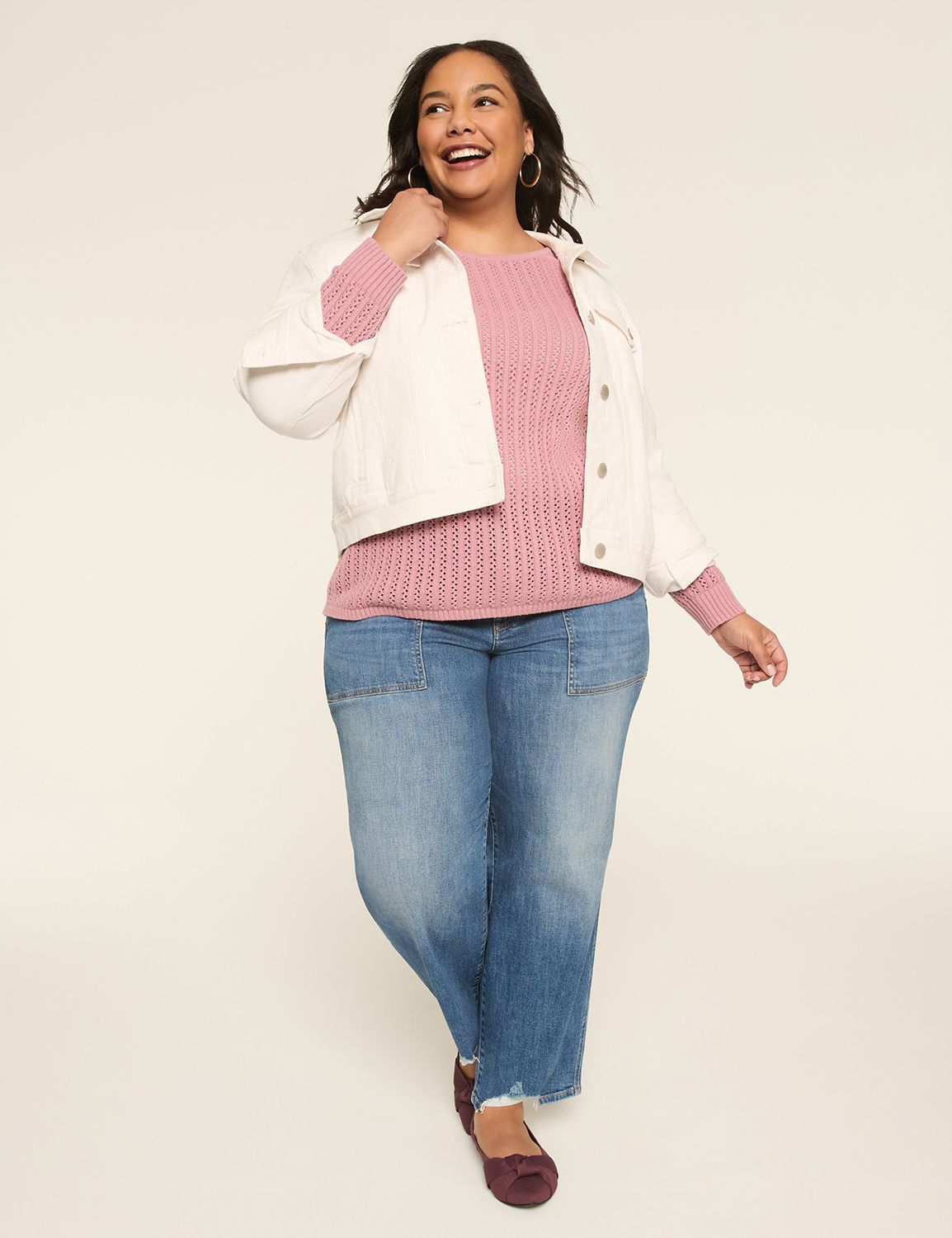 Relaxed Long Sleeve Boatneck Pullov Product Image 3