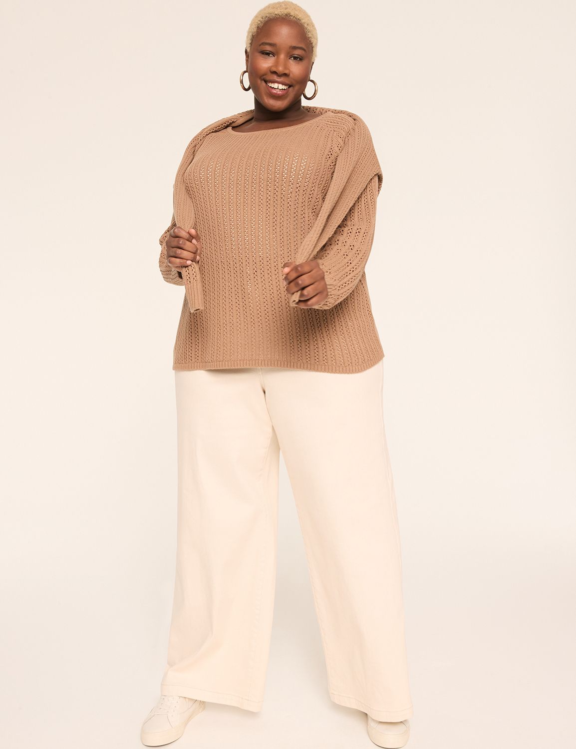 Relaxed Long Sleeve Boatneck Pullov Product Image 3
