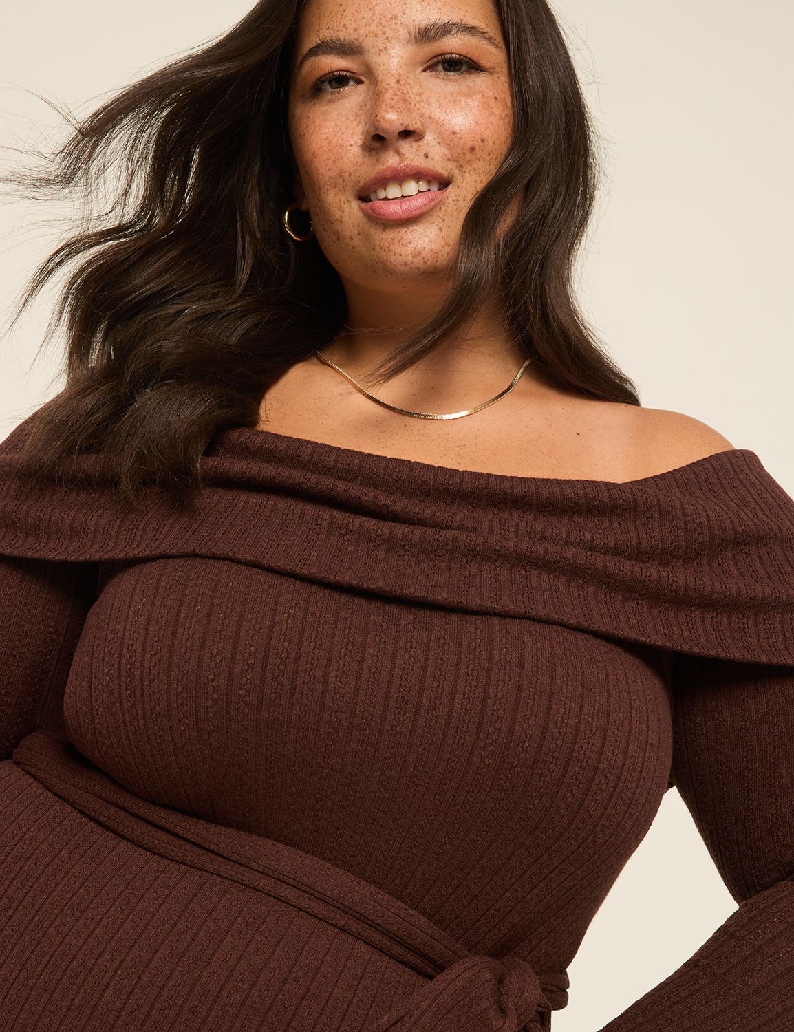 OTS POINTELLE TIE WAIST MIDI DRESS Product Image 3