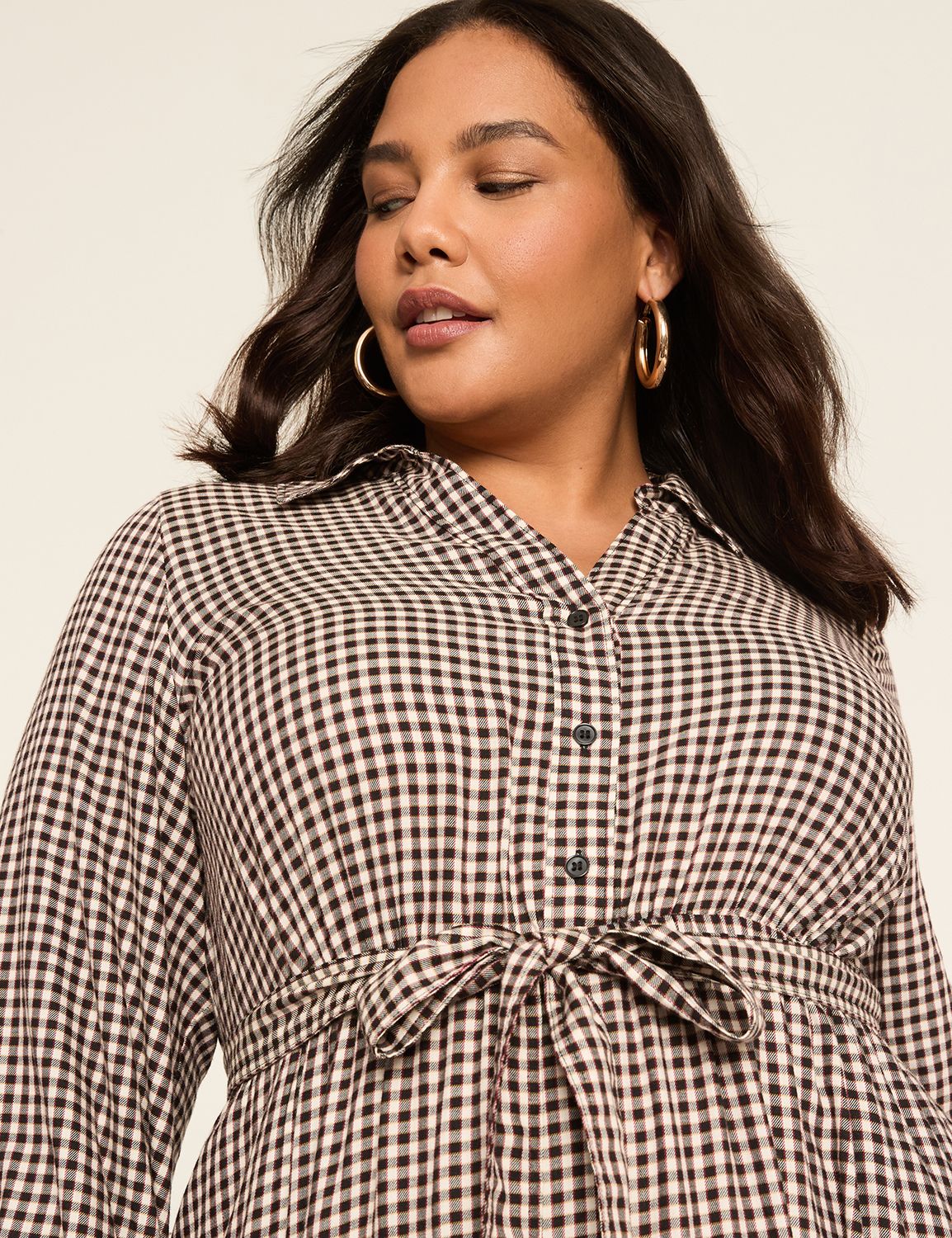 ELBOW SLEEVE COLLARED SHIRT DRESS 1 Product Image 3