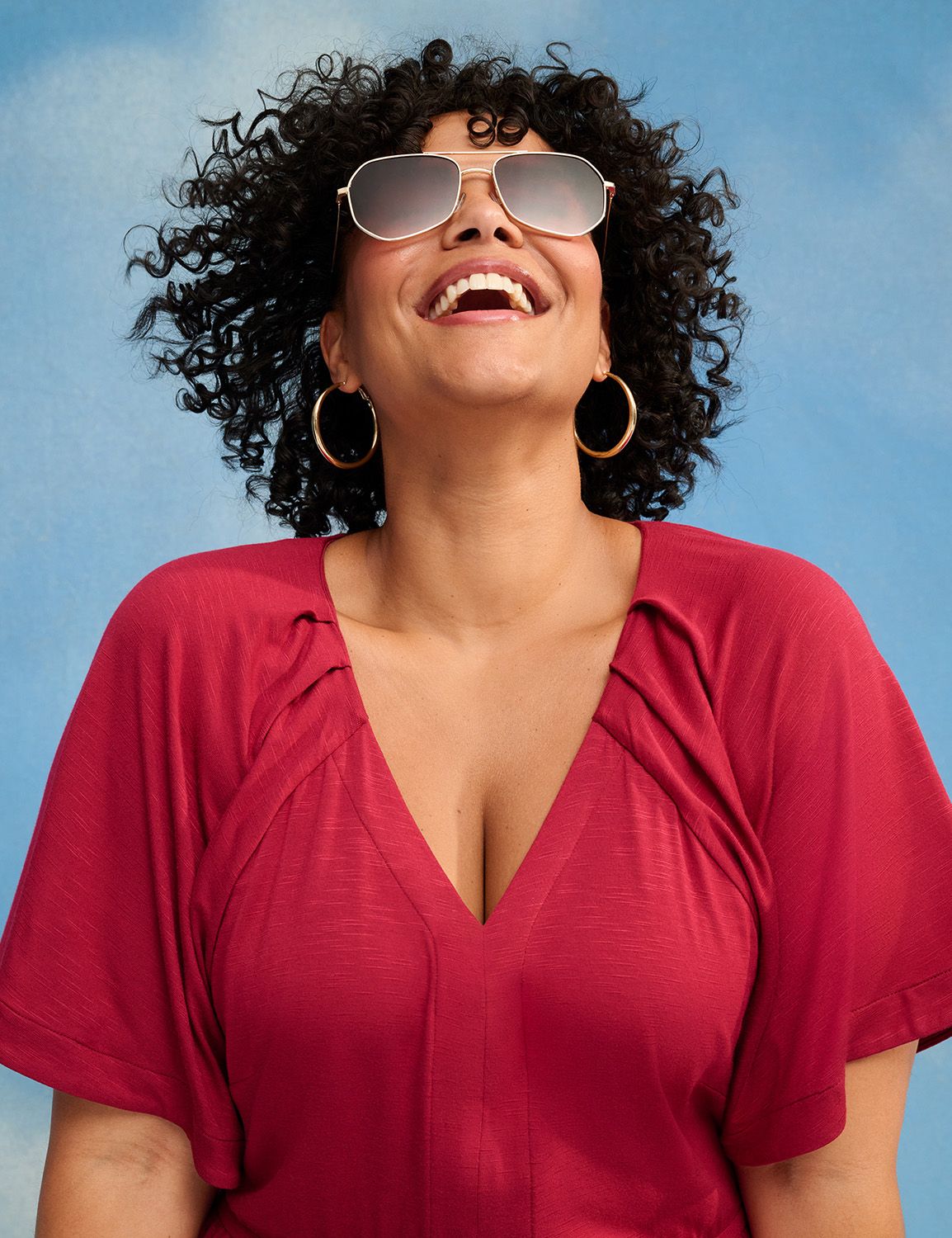 VNECK FLUTTER LONG MIDI TIERED DRES | LaneBryant