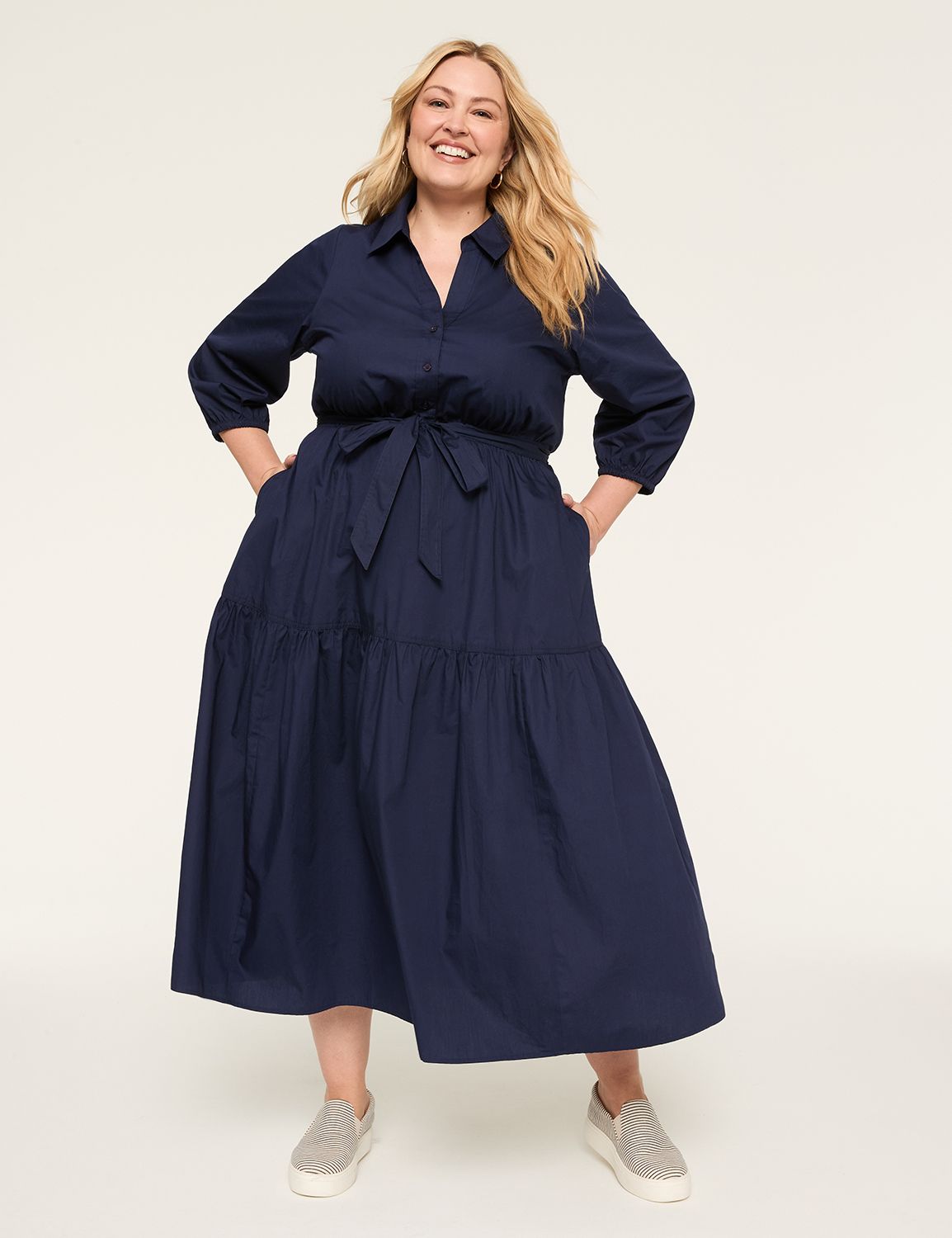 knee length dresses for ladies Plus Size Maxi Dress V Neck for Summer - Plum main image 0