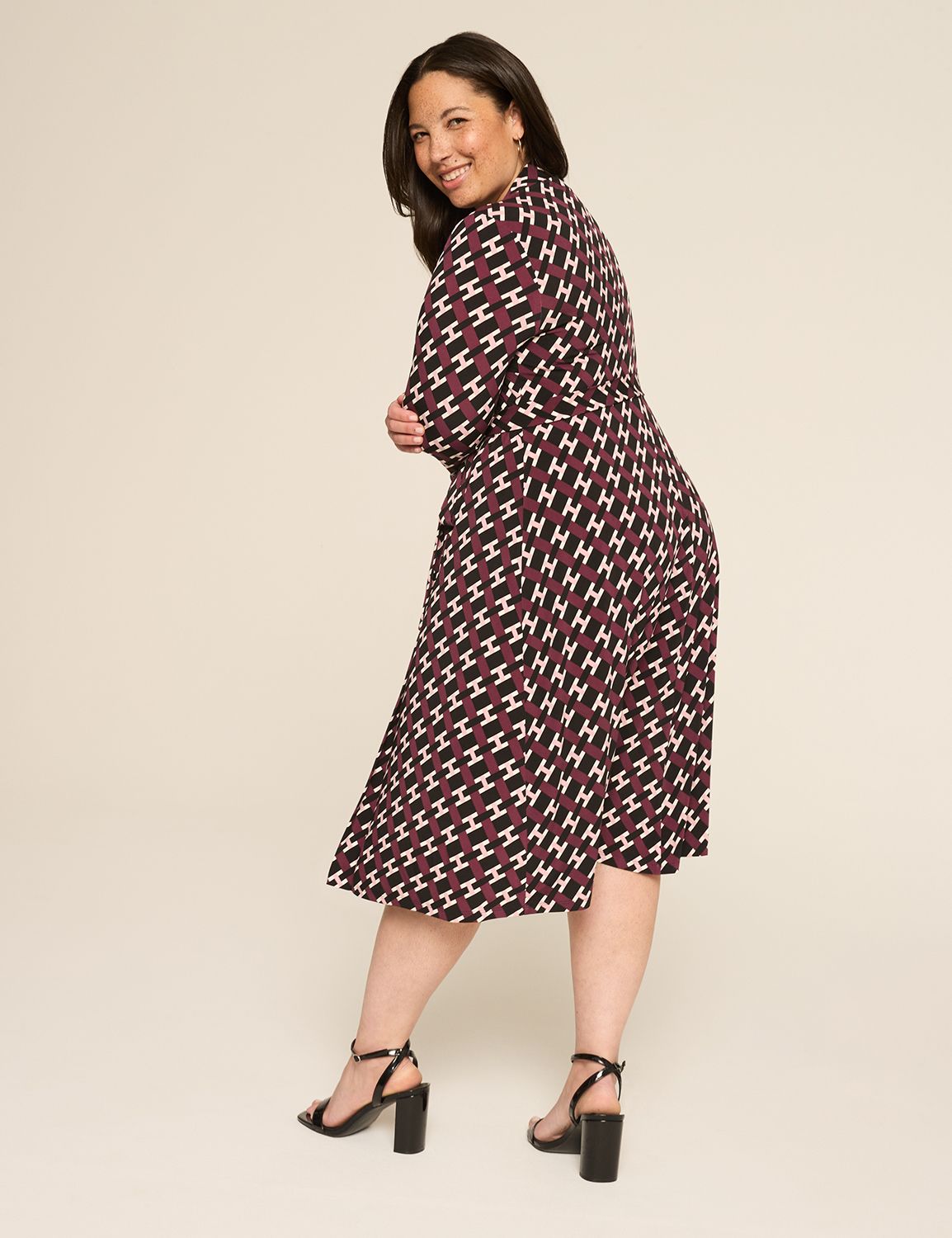 Three Quarter Sleeve Collarless Wra Product Image 2