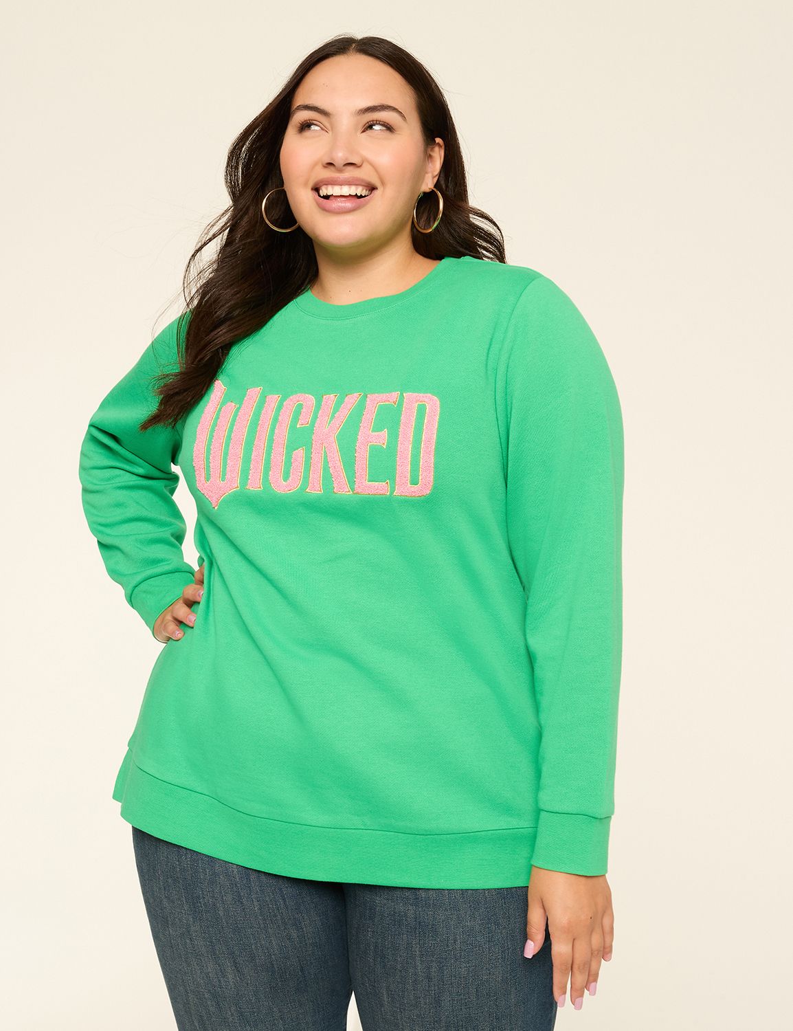 Long Sleeve Crew Neck Sweatshirt wi Product Image 1
