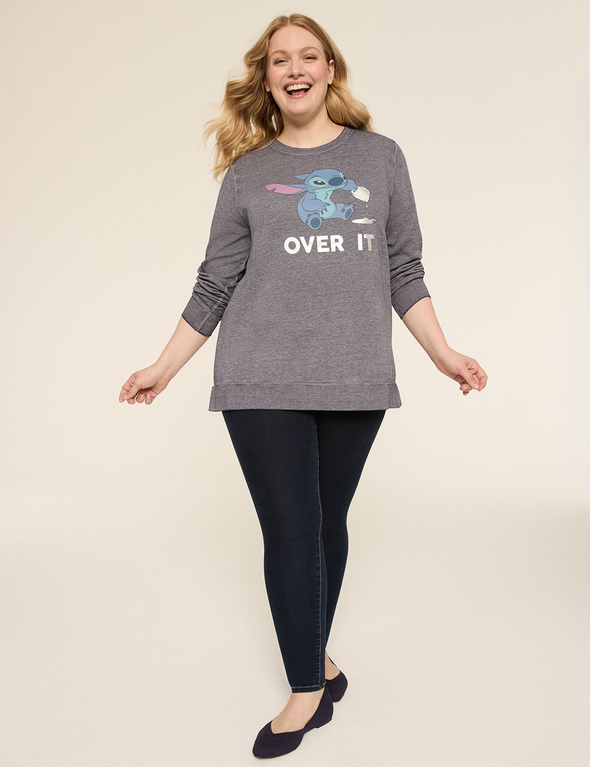 Long Sleeve Crewneck Graphic Sweats Product Image 3