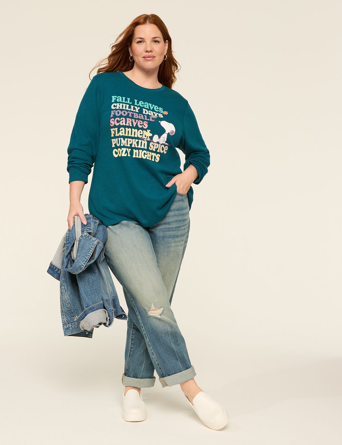 Long Sleeve Crew Neck Pullover Grap Product Image 3
