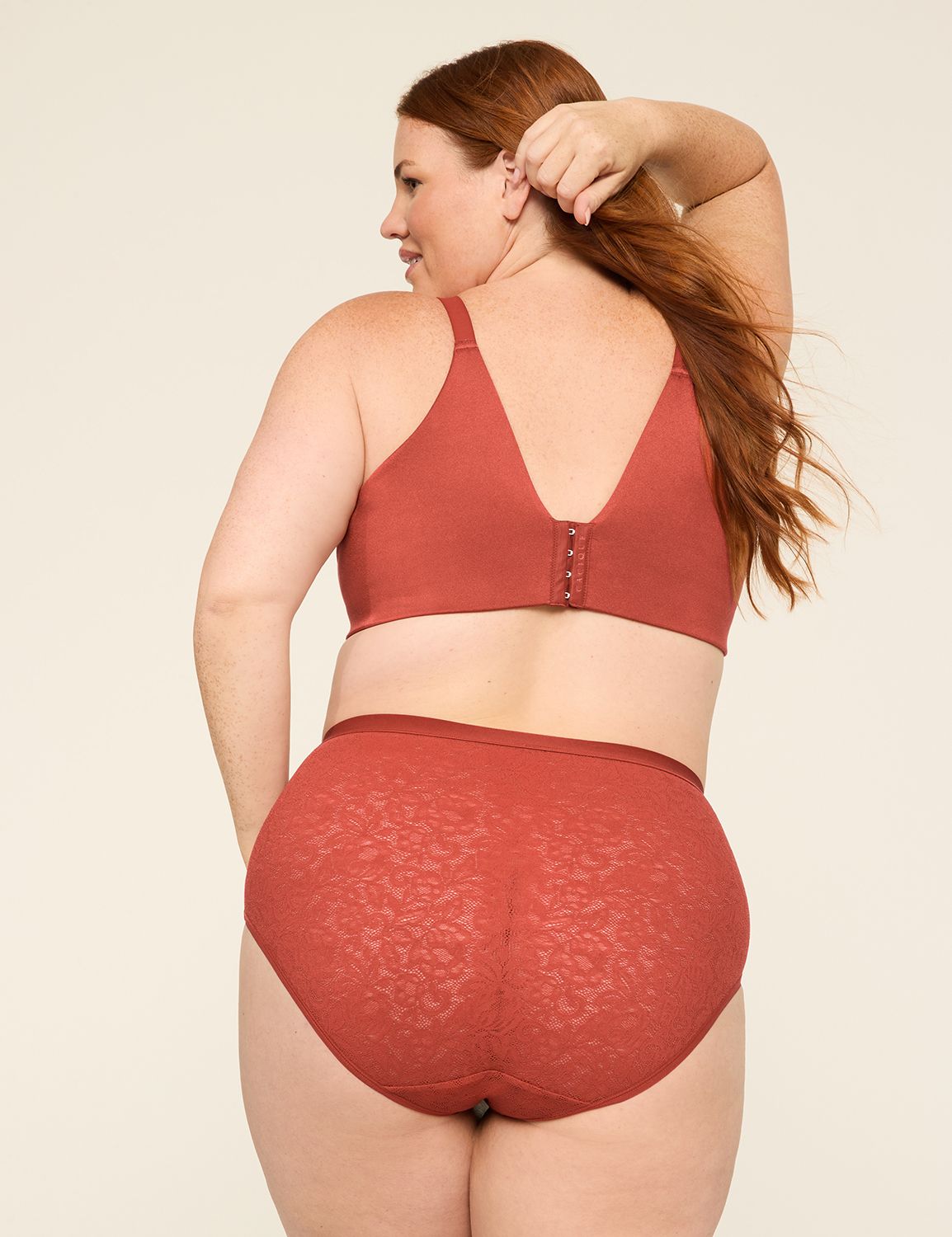 Tailored Stretch Lace High-Leg Brief Panty