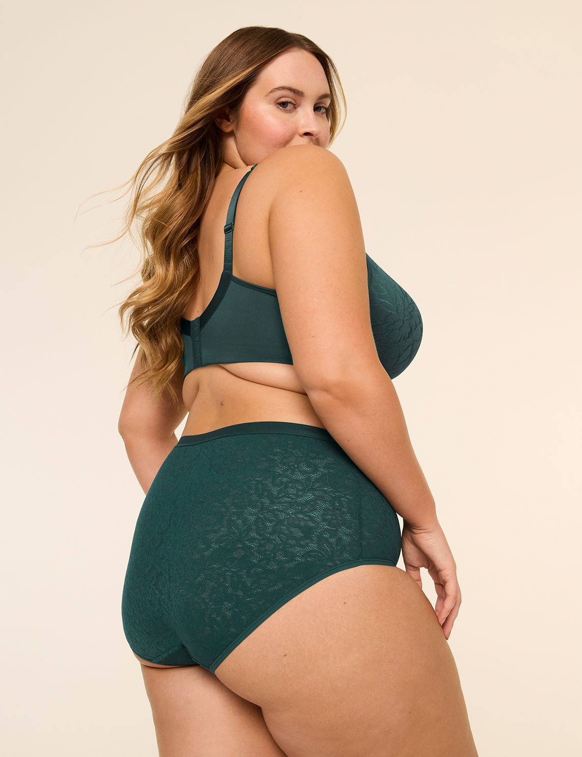 Tailored Stretch Lace High-Leg Brief Panty