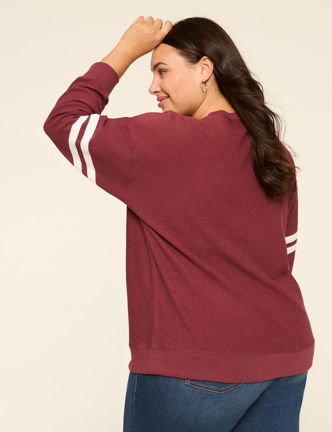Sequin & Chenille Touchdown Graphic Sweatshirt