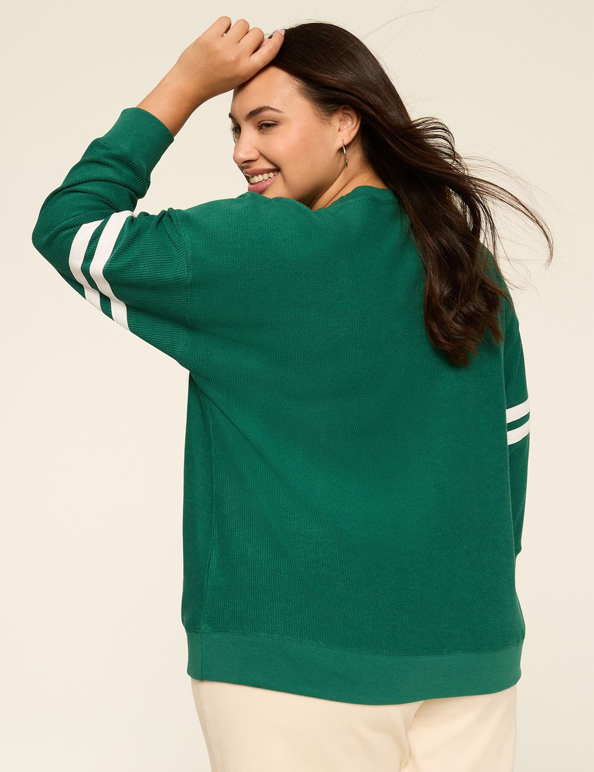 Sequin & Chenille Touchdown Graphic Sweatshirt