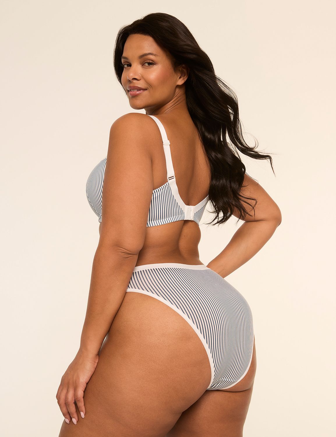 No-Show Lined-Lace French Cut Brief