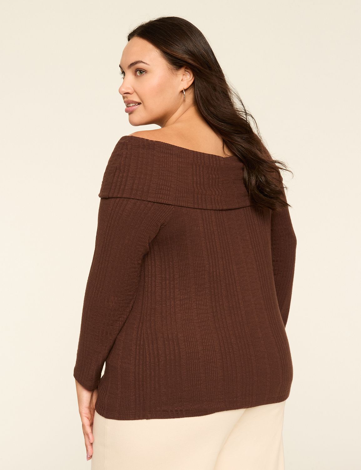 Rib Off-The-Shoulder Top
