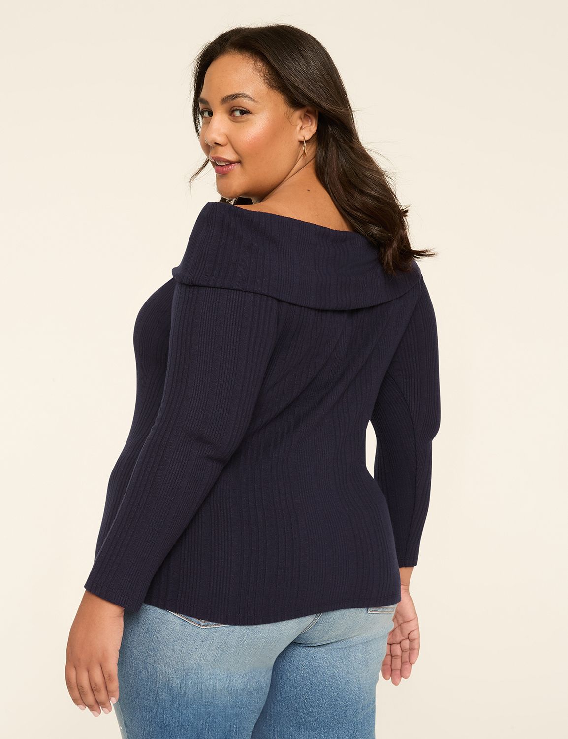 Long Sleeve Variegated Rib Off the Product Image 2