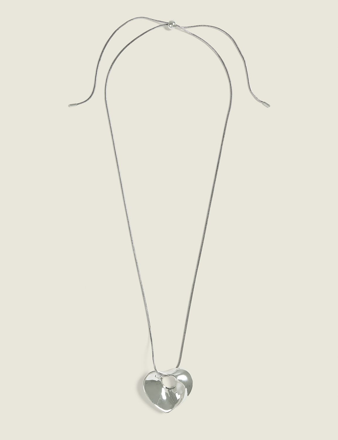 Ansley Silver Heart Pendant Necklace
