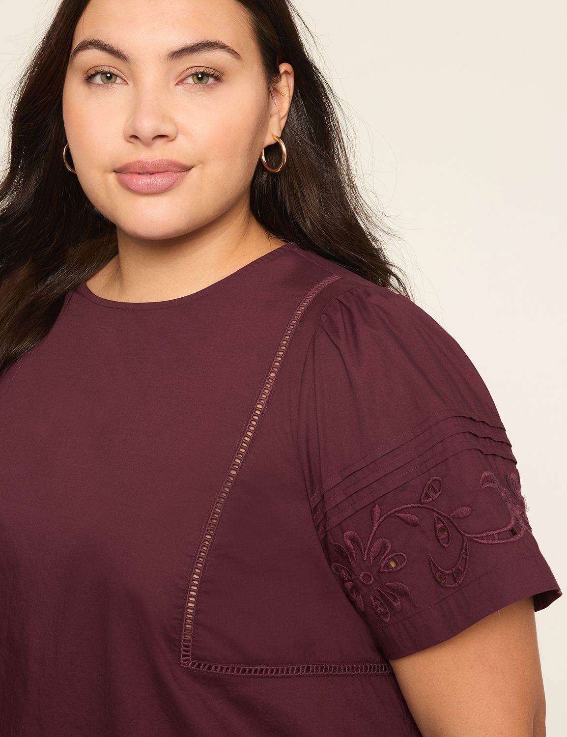 Classic Short Sleeve Flutter Crew N | LaneBryant