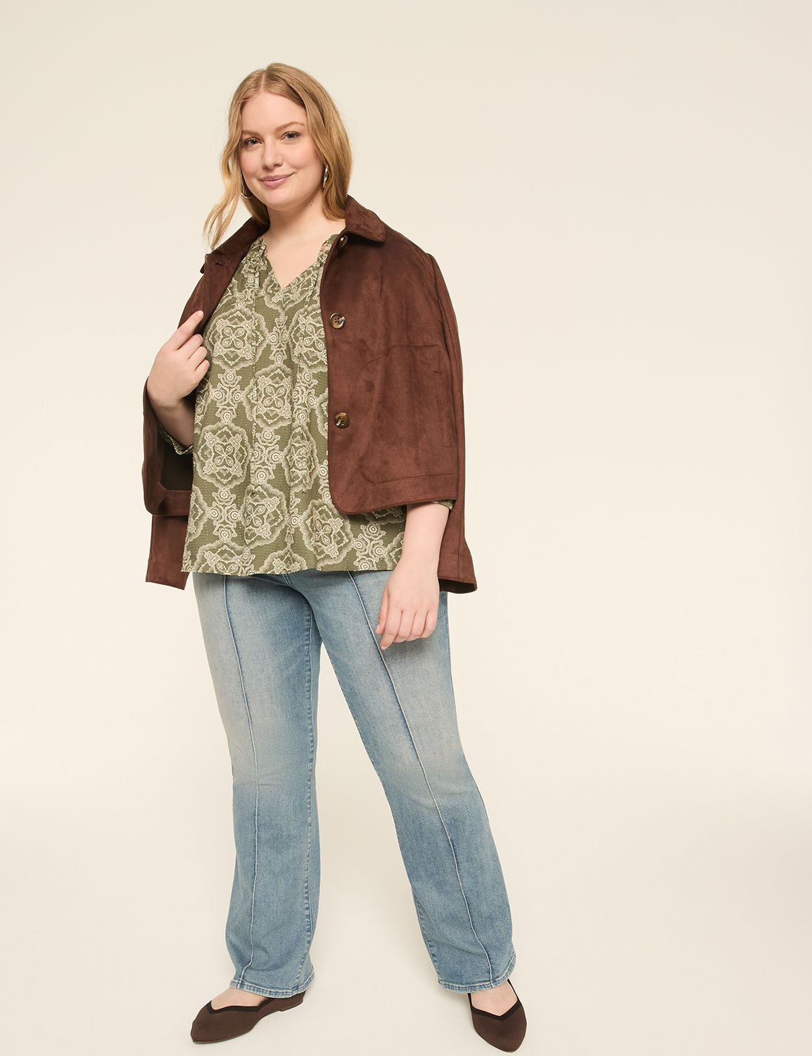 【2025今期✨️セオリー】 Satin Crepe Easy Popover Long Sleeve V-Neck Popover | Premium Italian Fabric | Hudson