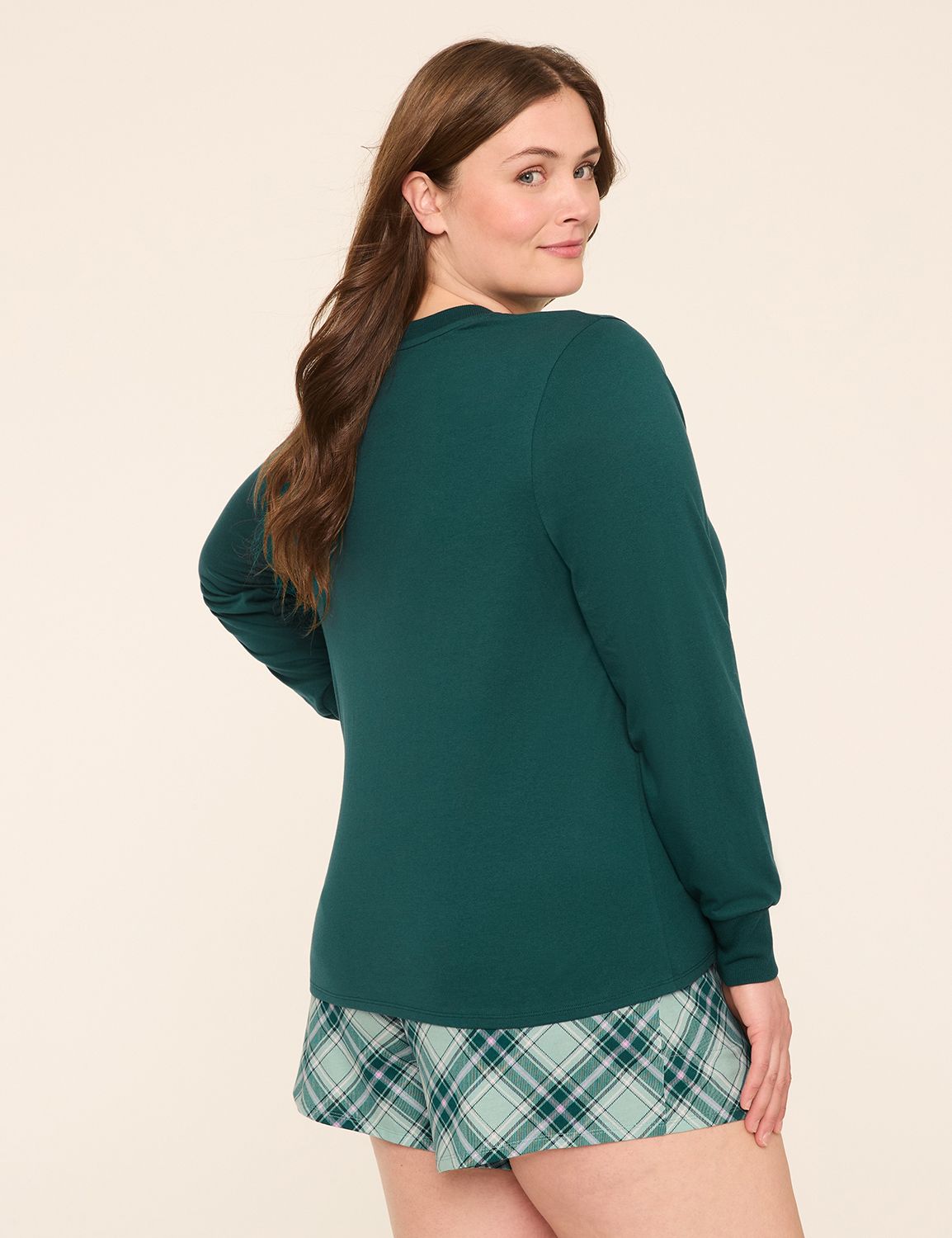 Comfy Cotton Long-Sleeve Tee & Short PJ Set