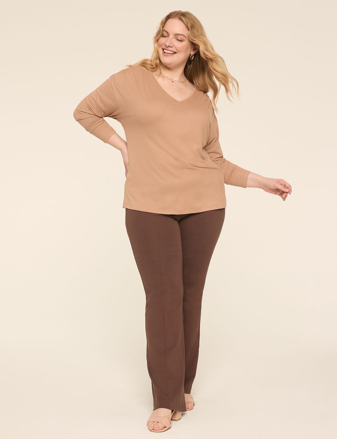 Casual Long Sleeve Boat Neck Dolman Product Image 3