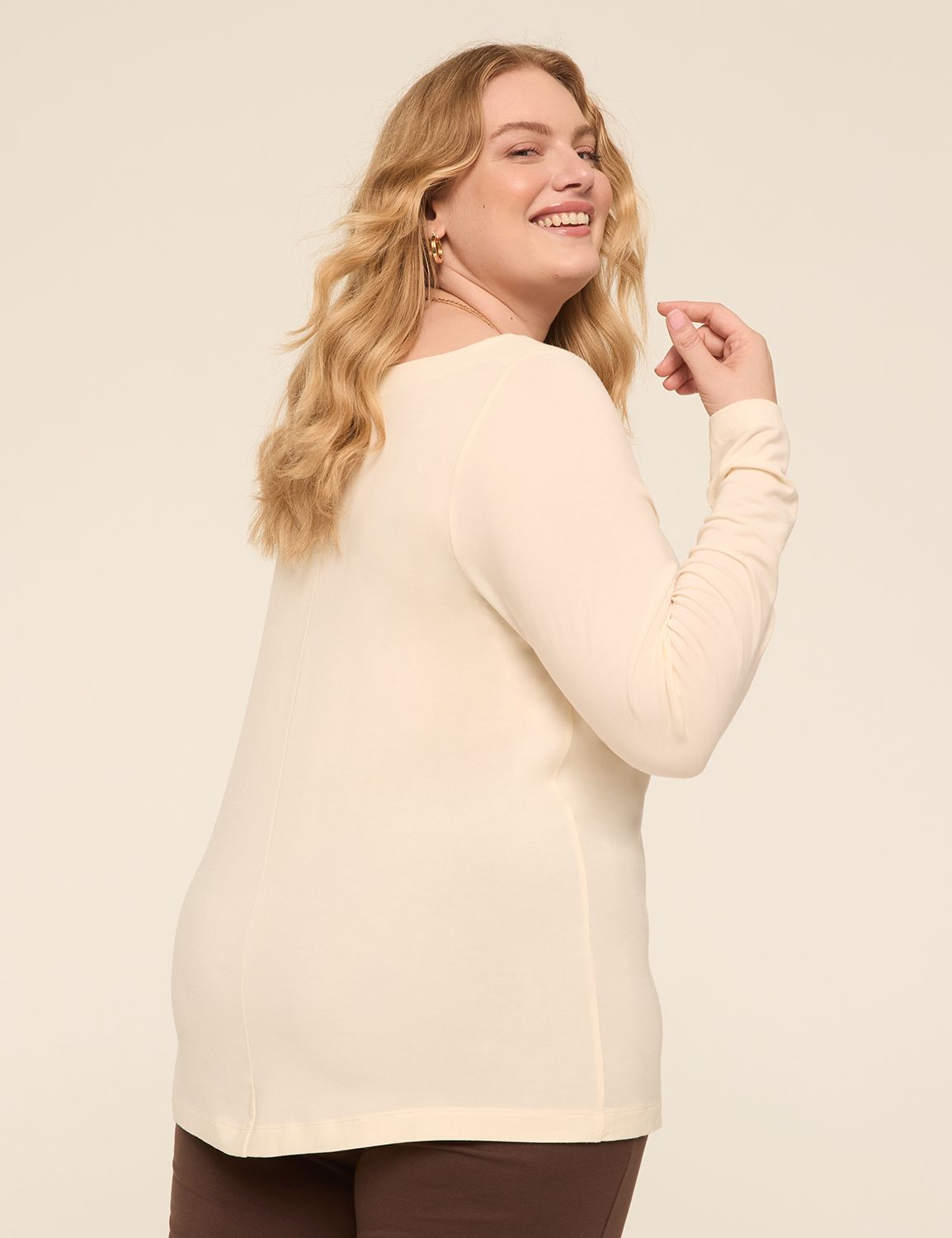 DreamFeel 3/4-Sleeve Boatneck Top