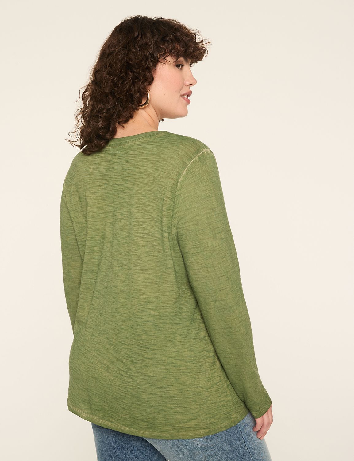 Long-Sleeve Crew-Neck Layering Tee