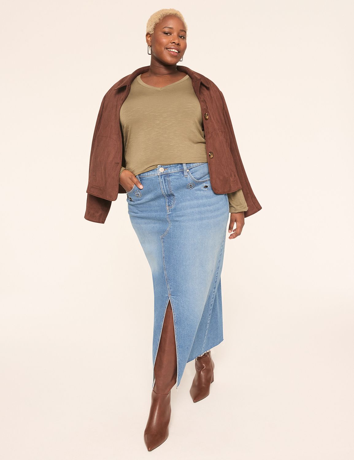 Casual Blouson Long Sleeve V-Neck T Product Image 3