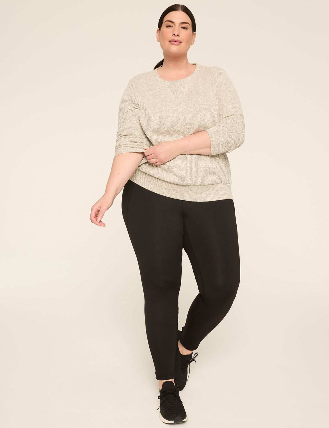 LIVI Long Sleeve Crew Neckline Text Product Image 3