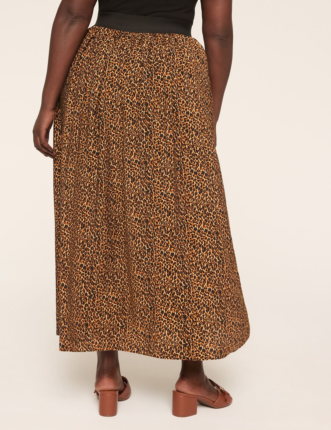 Pull-On Shirred Maxi Skirt