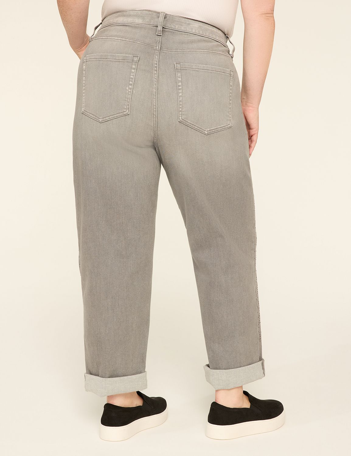 Boyfriend Fit Embellished Jean