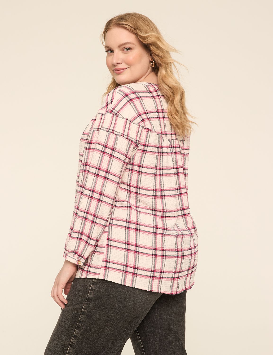 Bracelet-Sleeve Popover Blouse