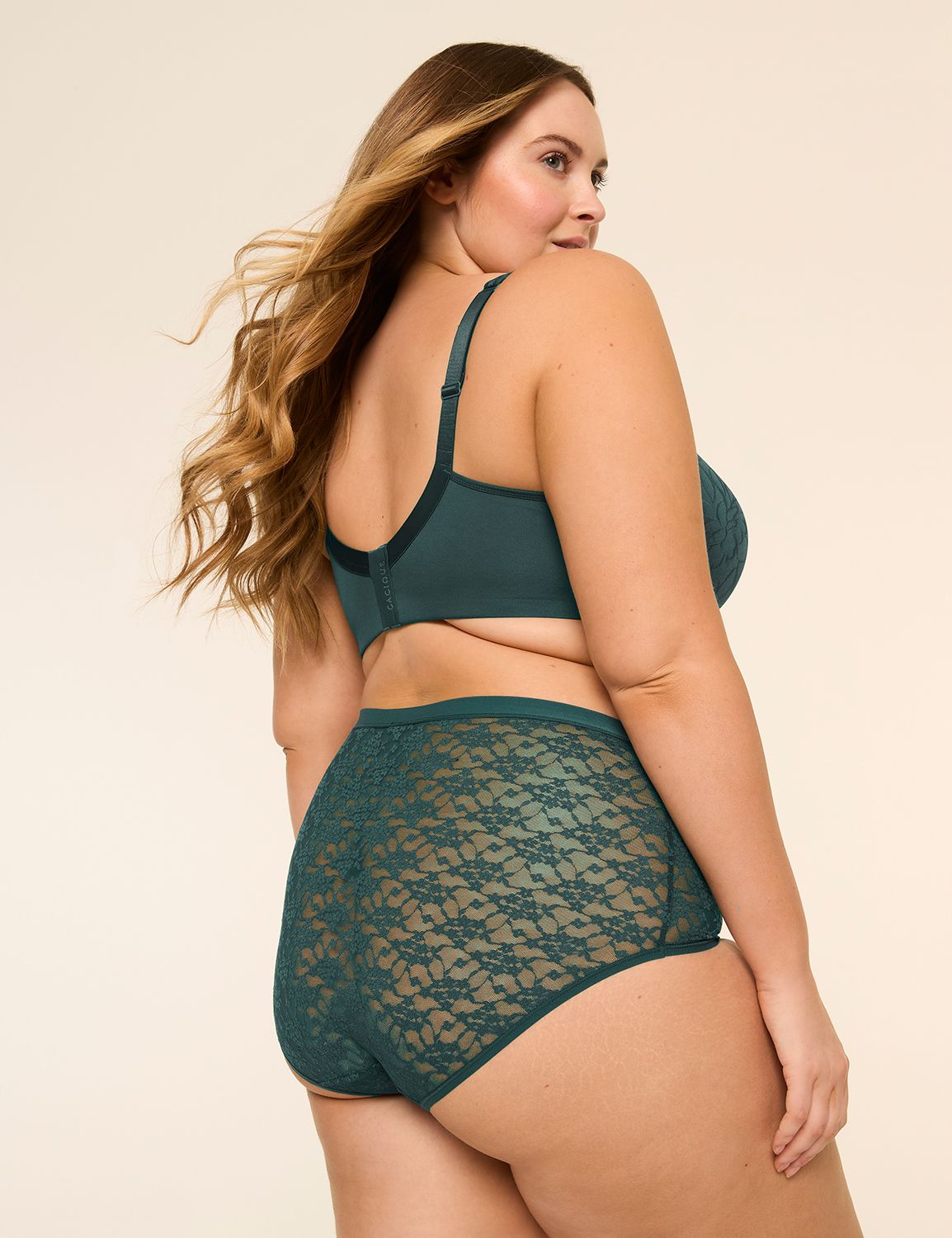 Allover Lace High-Leg Brief Panty