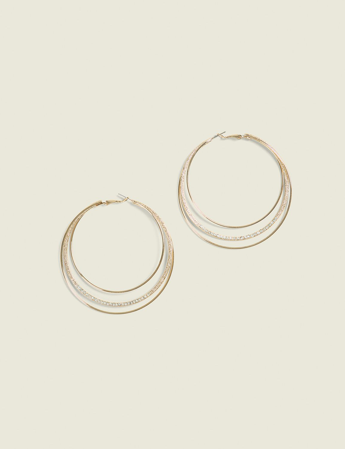 The Jumbo Red Hoop Earrings in Platinum (Clip)