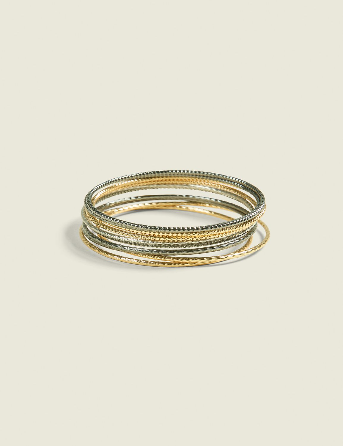 Mixed Metal Cable Bangle Set Product Image 1