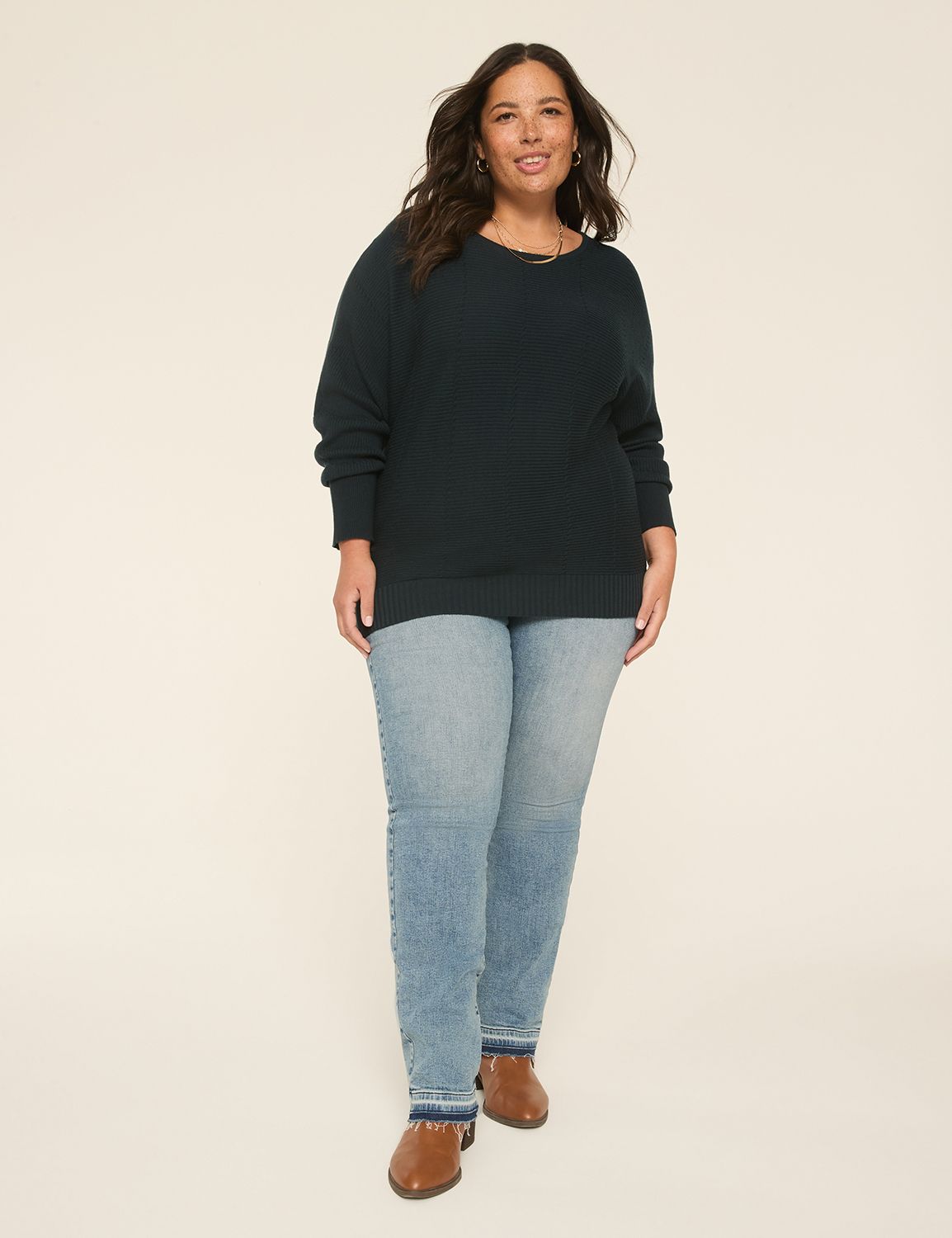 Classic Texture Tunic Sweater - 114 Product Image 3