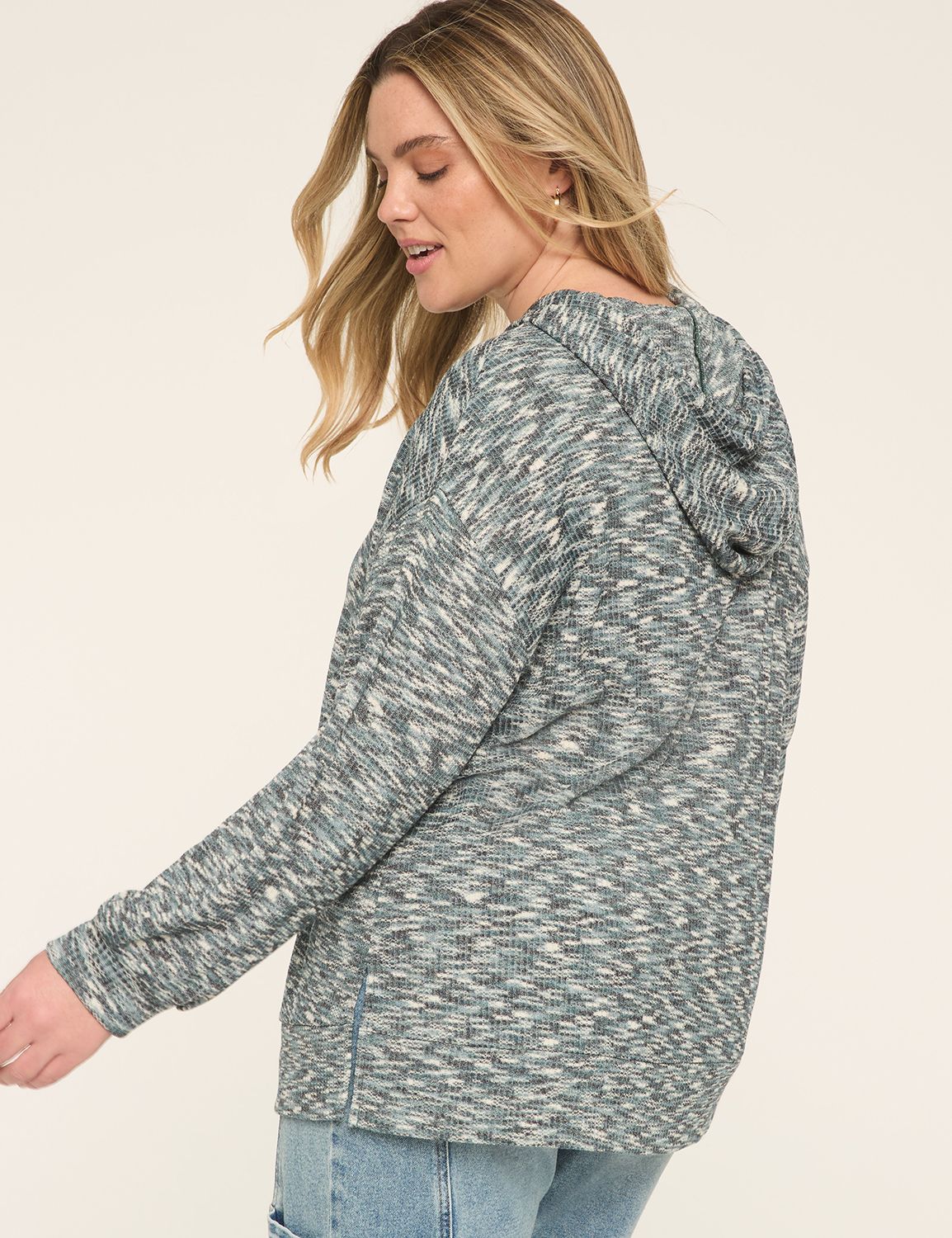 Drop-Shoulder Hoodie Sweatshirt