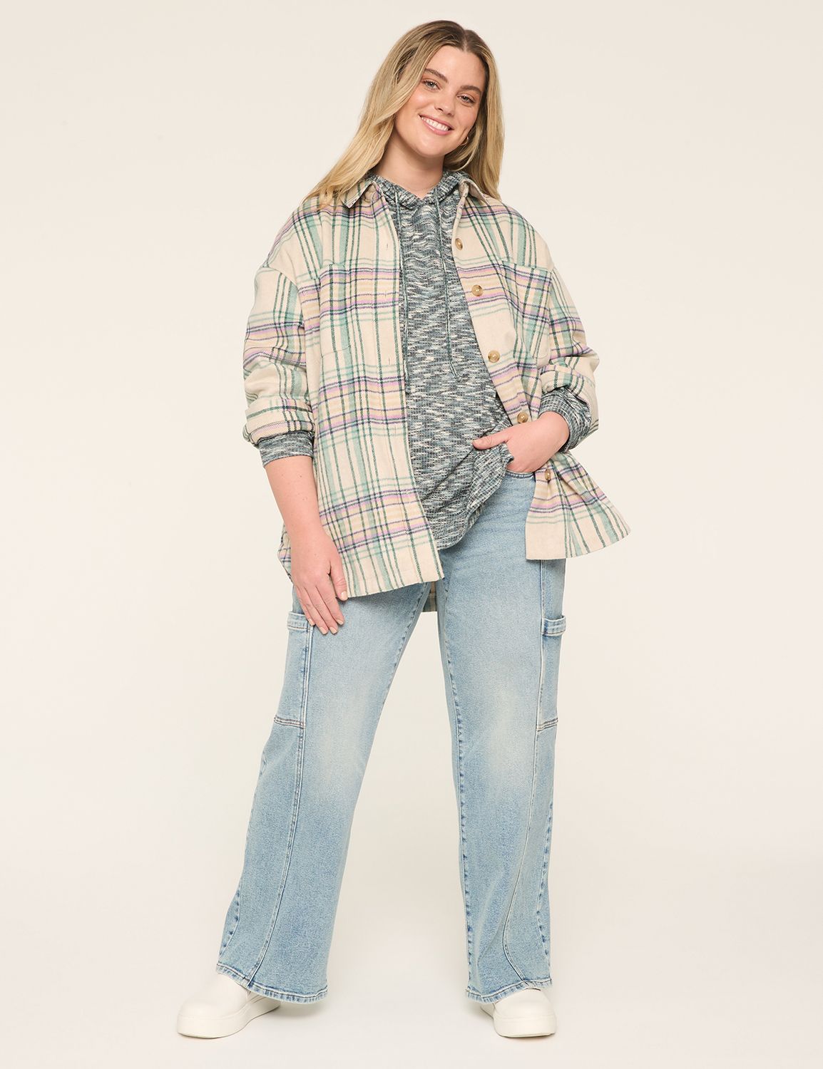 Casual Drop Shoulder Long Sleeve Ho Product Image 3