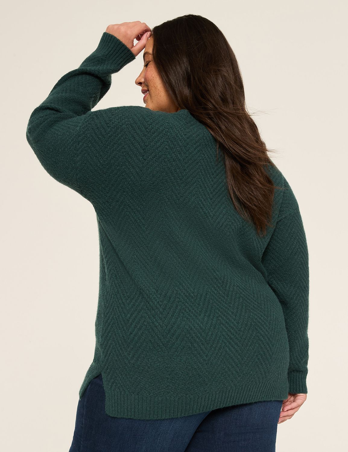 Textured Boatneck Pullover Sweater