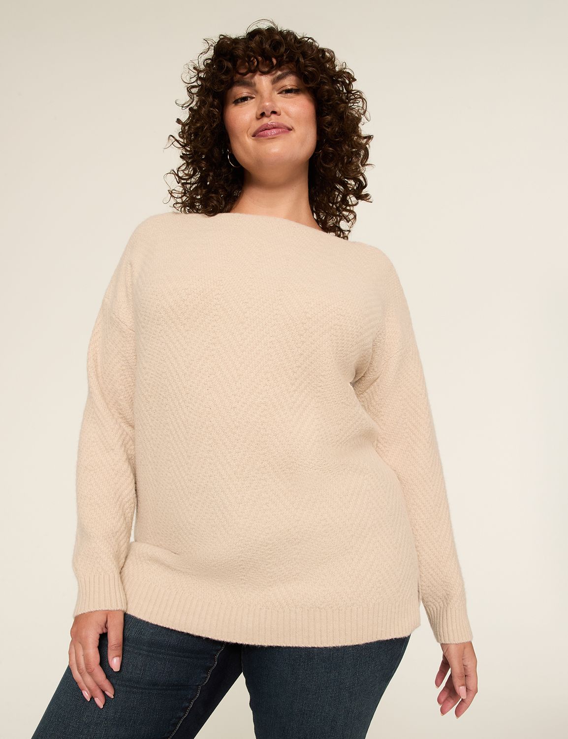 Classic Textured Boatneck Pullover Product Image 1