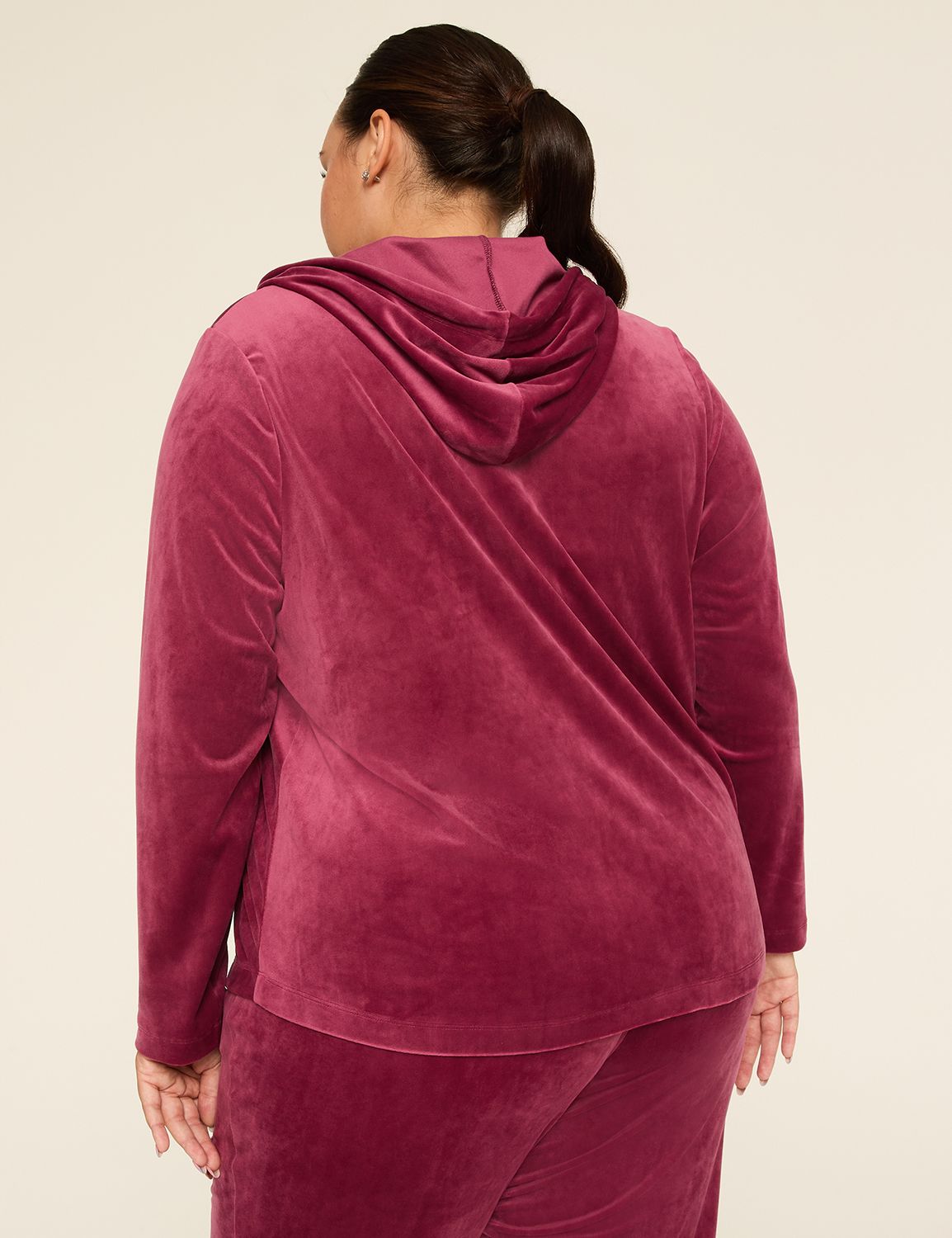 LIVI V-Neck Velour Hoodie