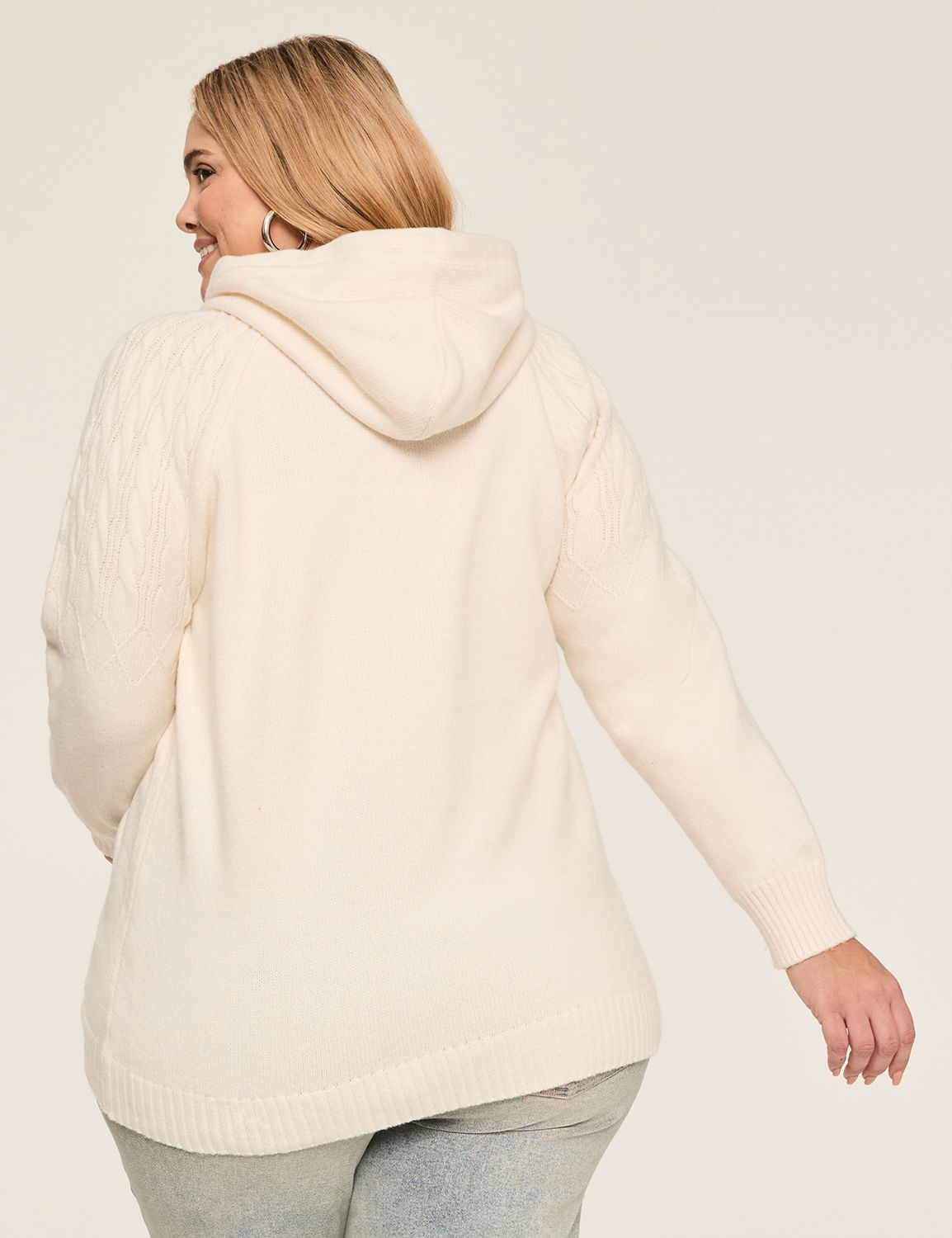 Cable Knit Hoodie Sweater