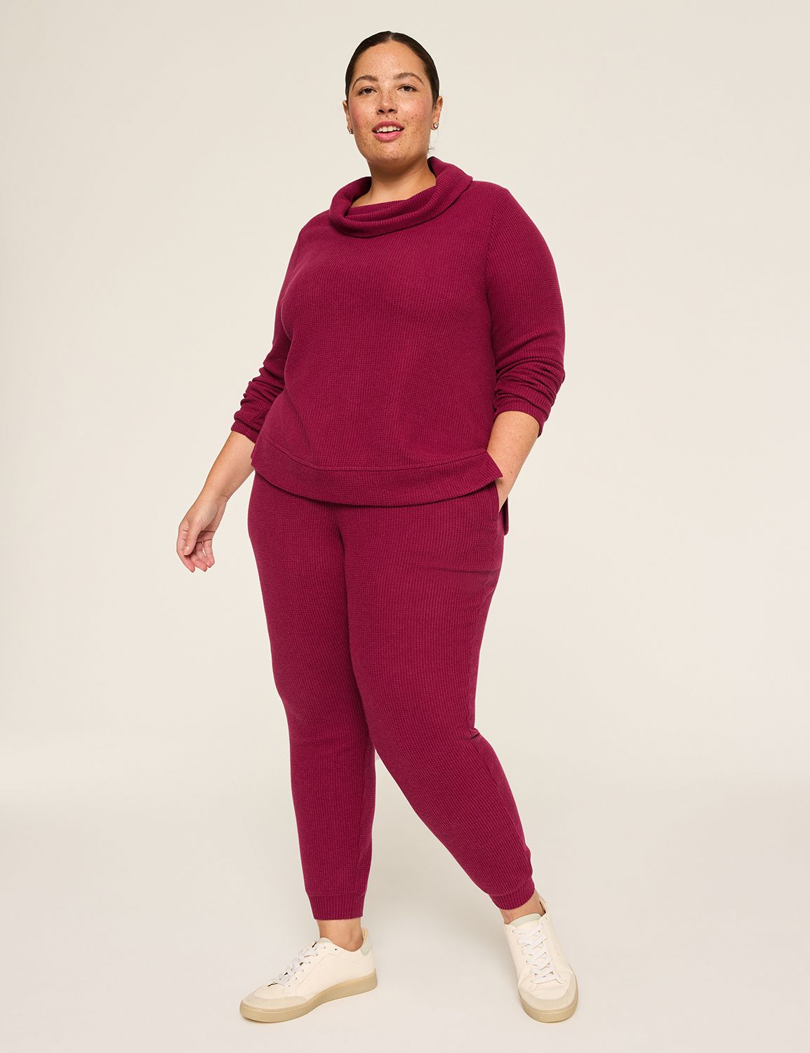 LIVI Long Sleeve Cowl Neck Texture Product Image 3