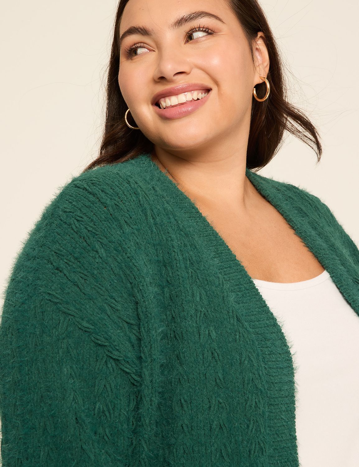 Classic Long Sleeve Open Front Stit Product Image 4