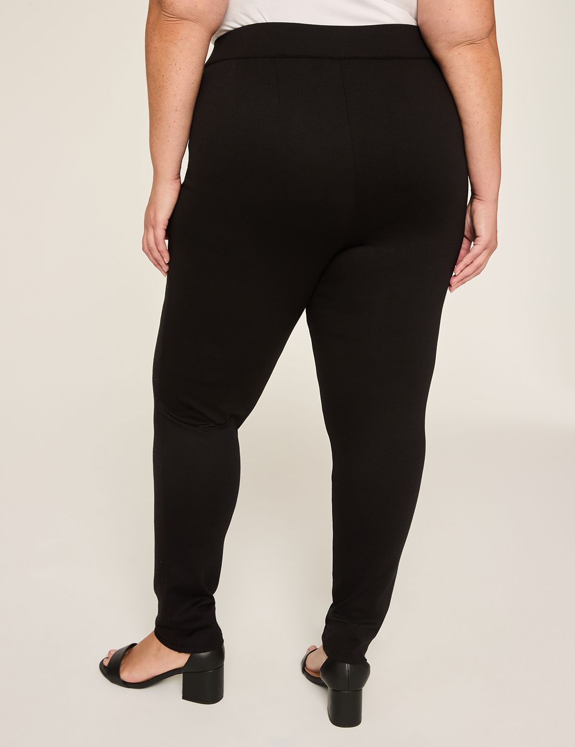 Embellished Pull-On High-Rise Ponte Legging