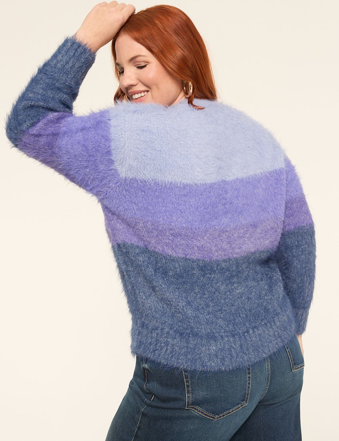 Relaxed Dip Dye Pullover Sweater