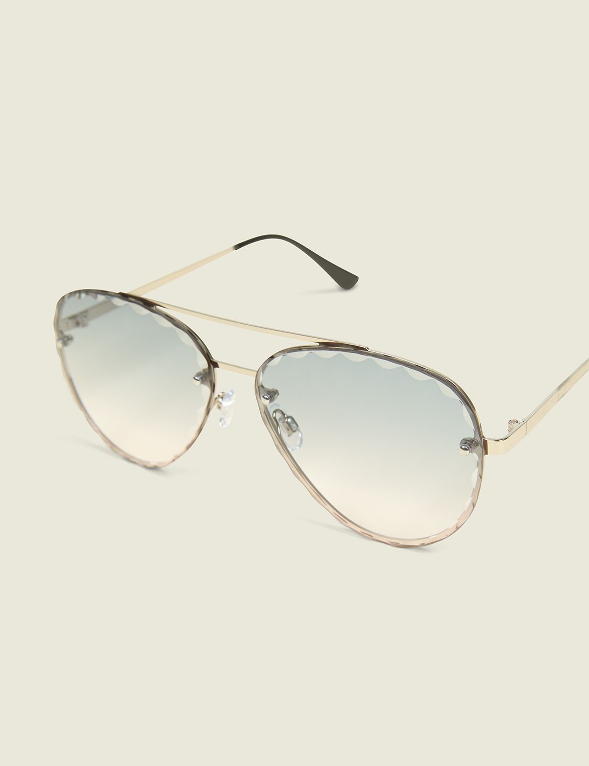 Textured Aviator Sunglasses