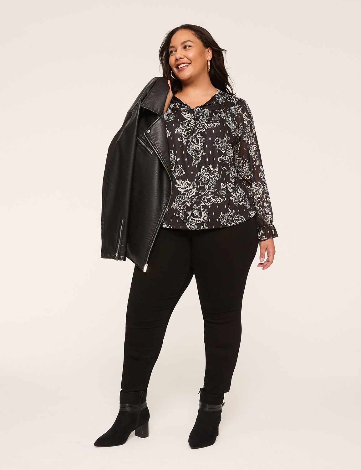 Long Sleeve Zen Neck Swing Top F 11 Product Image 3