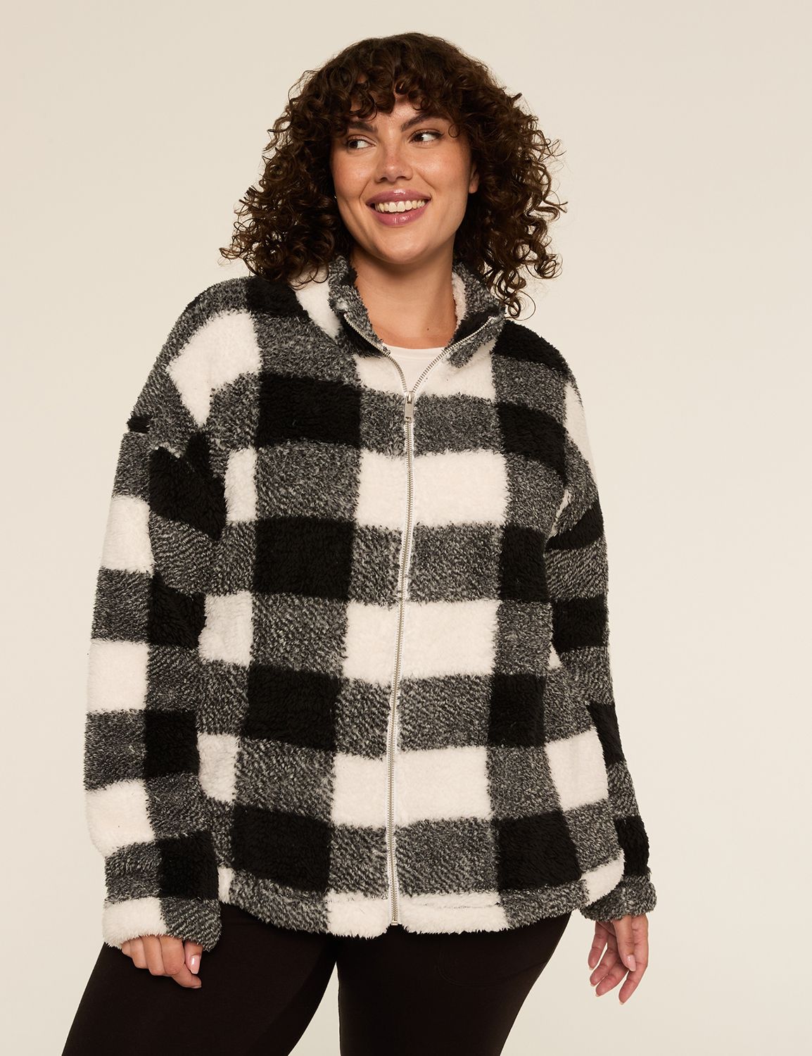 LIVI Long Sleeve Full Zip Sherpa Ja Product Image 1