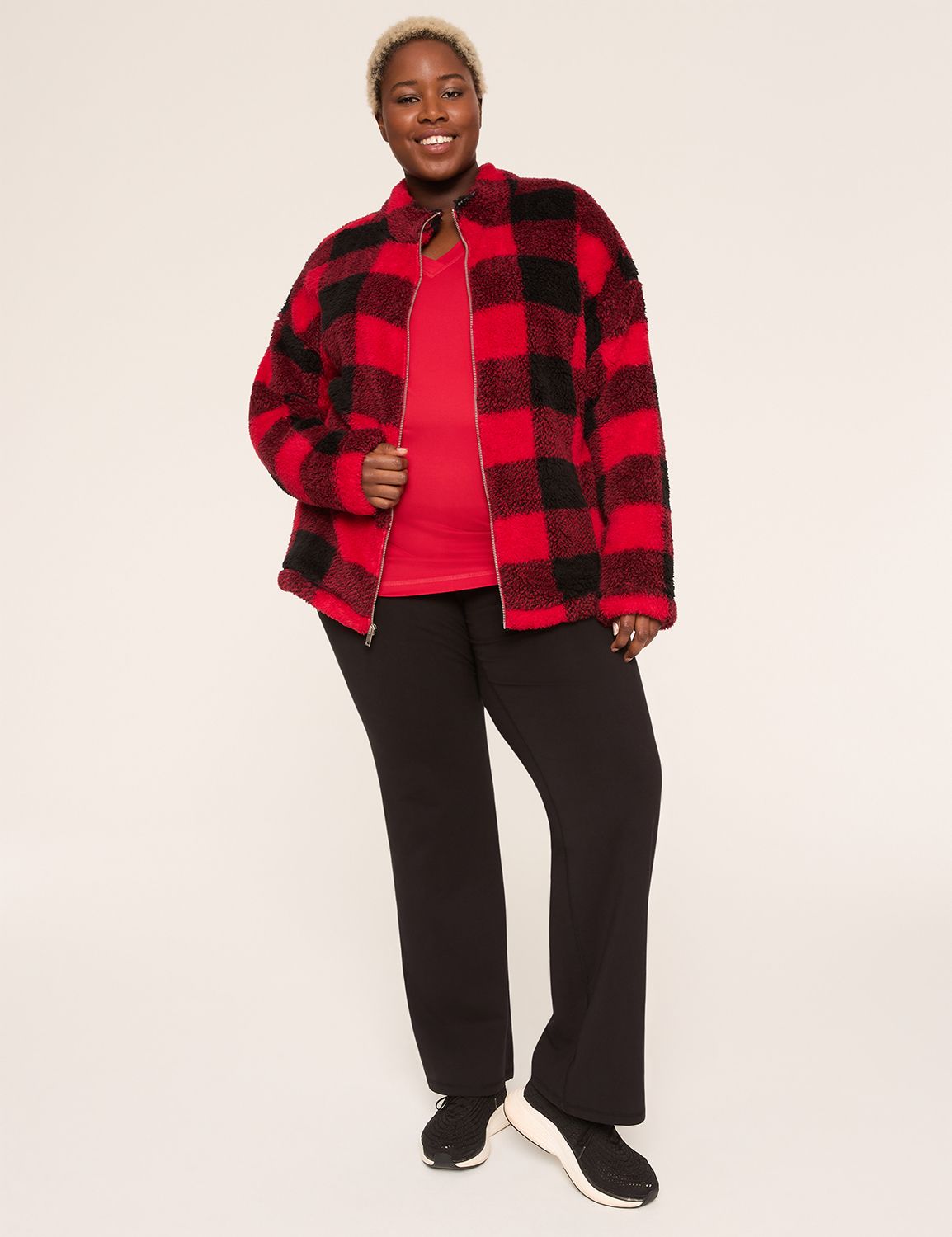 LIVI Long Sleeve Full Zip Sherpa Ja Product Image 3
